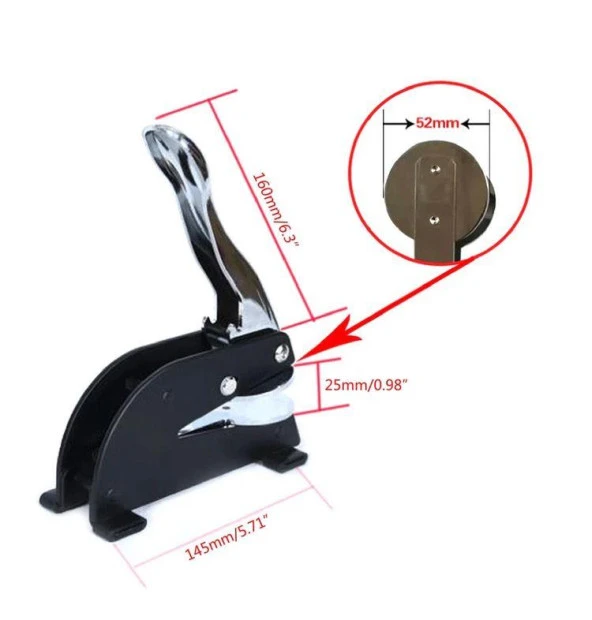 Soğuk Mühür Kabartma Damga Portatif Masa Tipi Baskı Makinesi 52mm - Resim 11