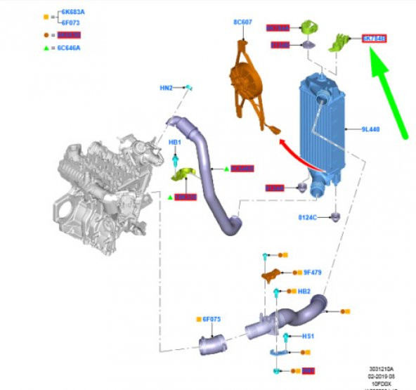 Ford Courier İntercooler Braketi İnterkol Ayağı 2014-2022 - 4