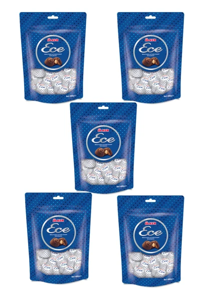 Ülker Ece Bütün Fındıklı Sütlü Çikolata 350 gr 5 li