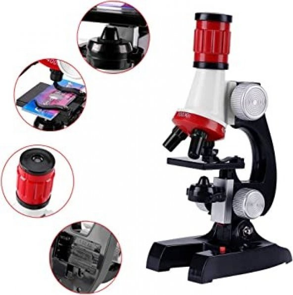 Hayal Sepeti  Science Kits For Kids Microscope Beginner Microscope Kit LED 100X, 400X, And 1200X - 6