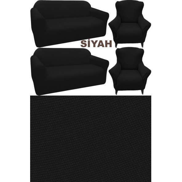 Bumedo Bal Peteği Spandex Kumaş Likralı Lastikli Kanepe Koltuk Kılıfı Takımı 3311 Maksi Takım - 2