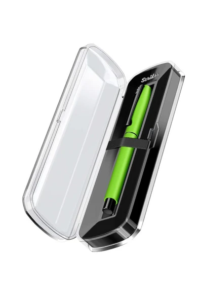 Karnaval Roller Mavi Pilot Kalem Yeşil Renkli Kristal Hediye Kutulu 1 Adet Hediye Kutulu Roller Pilot Kalem