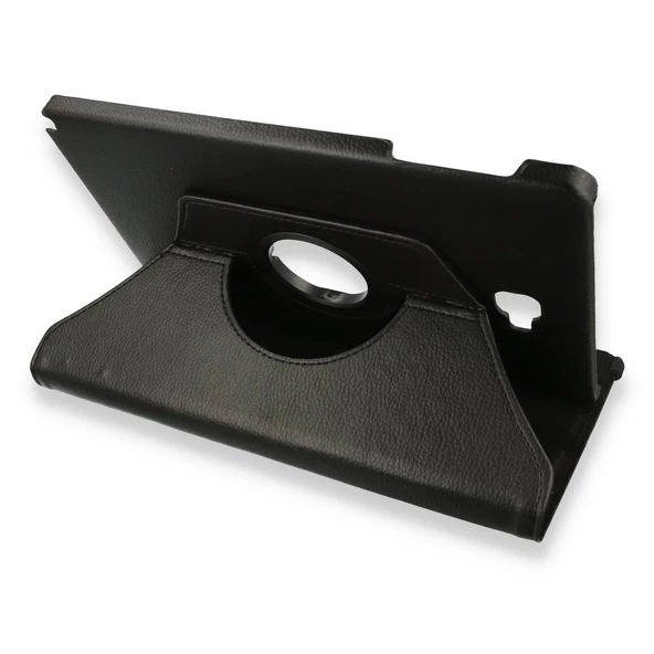 Samsung Galaxy Tab A T580 10.1" 360 Derece Döner Standlı Kılıf Siyah