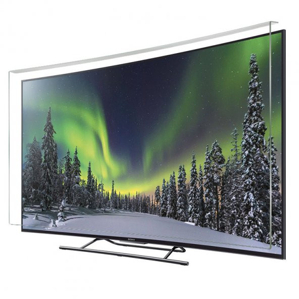 Bestomark Kristalize Panel Samsung 55JS8500 Tv Ekran Koruyucu Curved Ekran