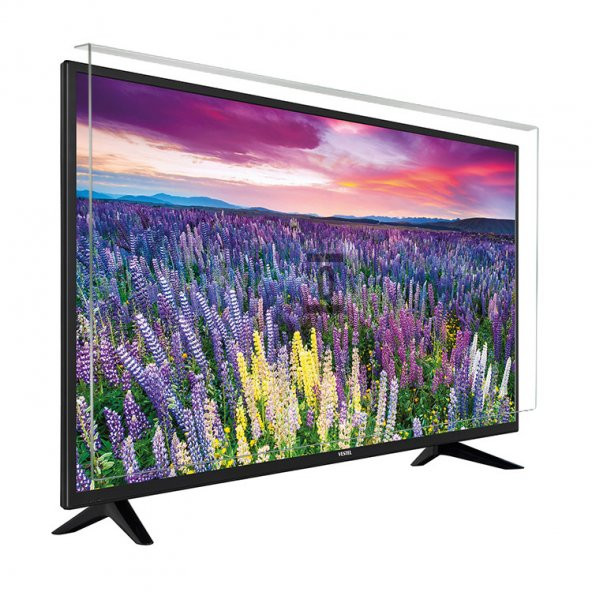Bestomark Kristalize Panel Samsung 55AU8000 Tv Ekran Koruyucu Düz (Flat) Ekran