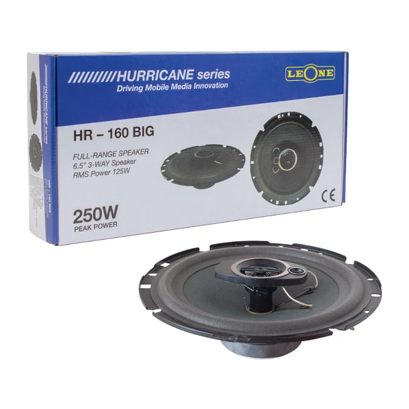 LEONE HR-160BIG 16 CM 250 WATT MAX 125 WATT METAL ÇERÇEVELİ RMS 3 YOLLU 2Lİ TAKIM KUTULU  OTO HOPARLÖR - 2