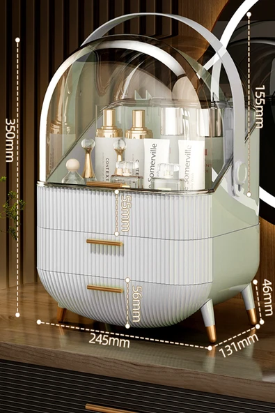Jasper House By House Krem Çekmeceli Makyaj Takı Aksesuar Düzenleyici Organizer - 7