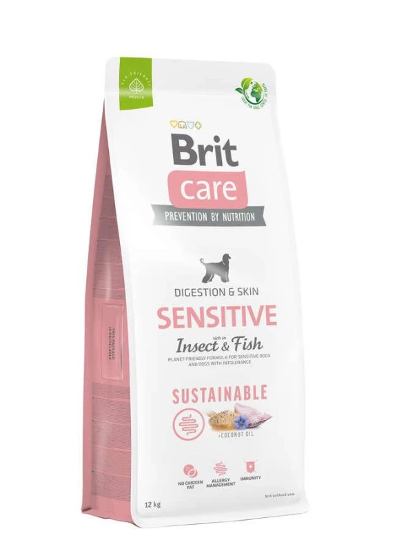 Brit Care Sensitive Digeston & Skin Balıklı Böcek Proteinli Yetişkin Köpek Maması 12 Kg