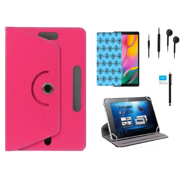 Philips M10 Pro Tablet 10.1" Uyumlu Tablet Kılıfı 4 lü Set KılıfEkran KorumaKalemKulaklık - Resim 3