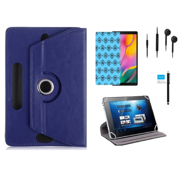 Philips M10 Pro Tablet 10.1" Uyumlu Tablet Kılıfı 4 lü Set KılıfEkran KorumaKalemKulaklık - Resim 5