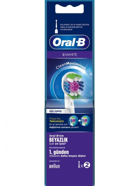 Oral-B Oral-B  Şarjlı Diş Fırçası Yedek Başlığı 3 Boyutlu 2li - 2