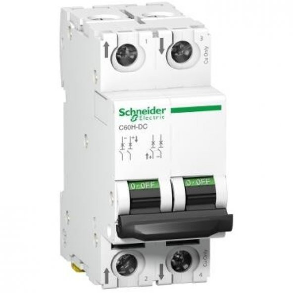 Schneider Electric A9N61535, 32 Amper, 2 Fazlı, C Tipi, DC Uygulamaları İçin Otomatik Sigorta, 6 kA, C32x2