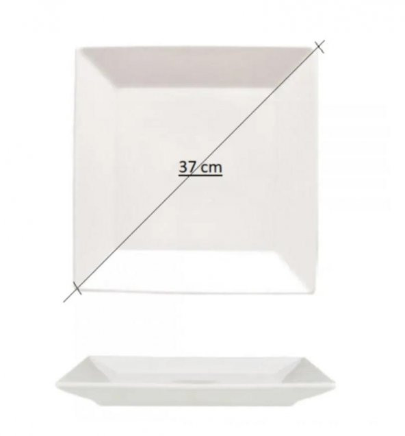 Güral Porselen 34cm Düz Tabak Krem GBSMER34DU - 3