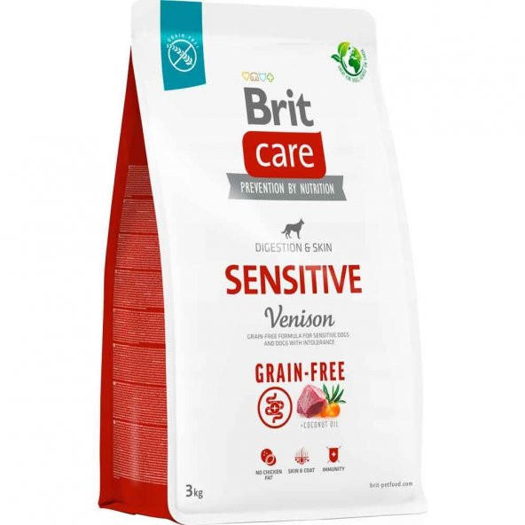 Brit Care Sensitive Digestion & Skin Geyikli Tahılsız Yetişkin Köpek Maması 3 Kg