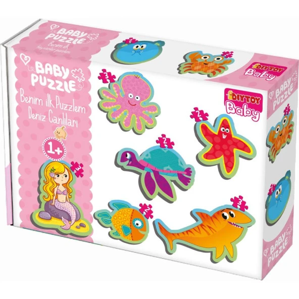 Baby Puzzle Deniz Canlıları İlk Puzzlem Lisanslı Ürün