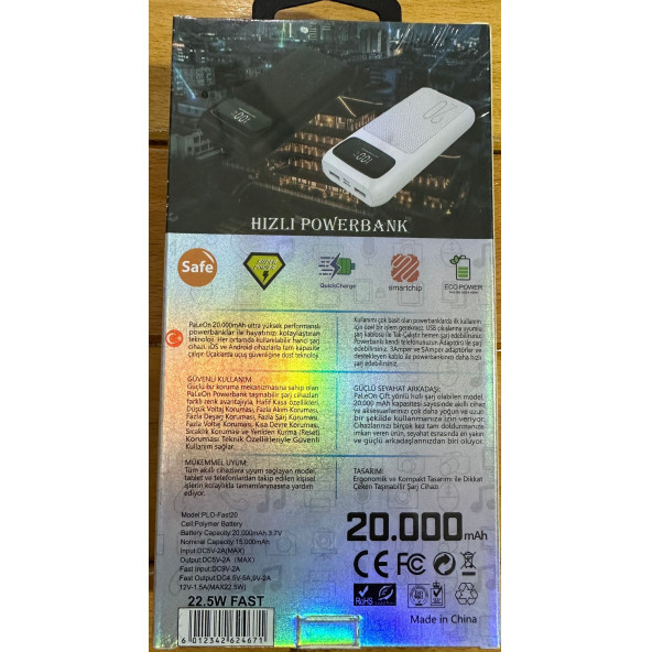 POWER BANK 20000 FAST GÖSTERGELİ - 2