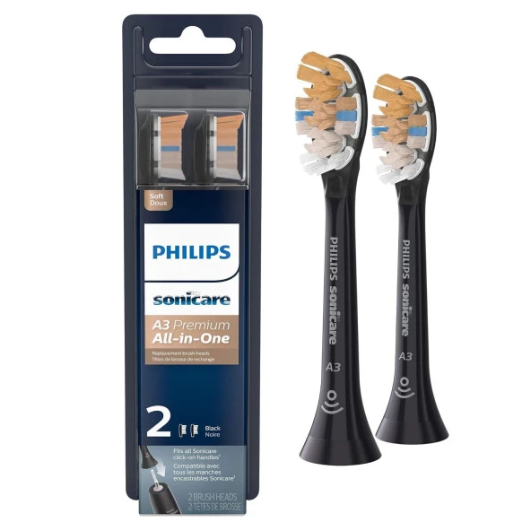 Philips Sonicare Genuine A3 - 2 Fırça Başlığı Siyah HX9092/95