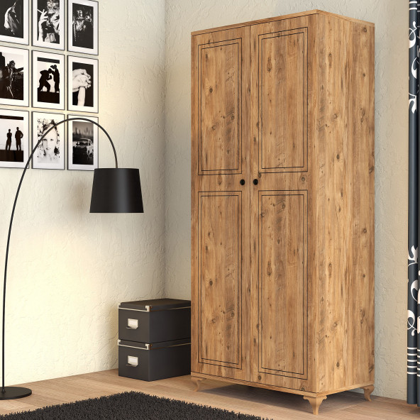 Moxen Mobilya DR2 Askılı Raflı Dolap