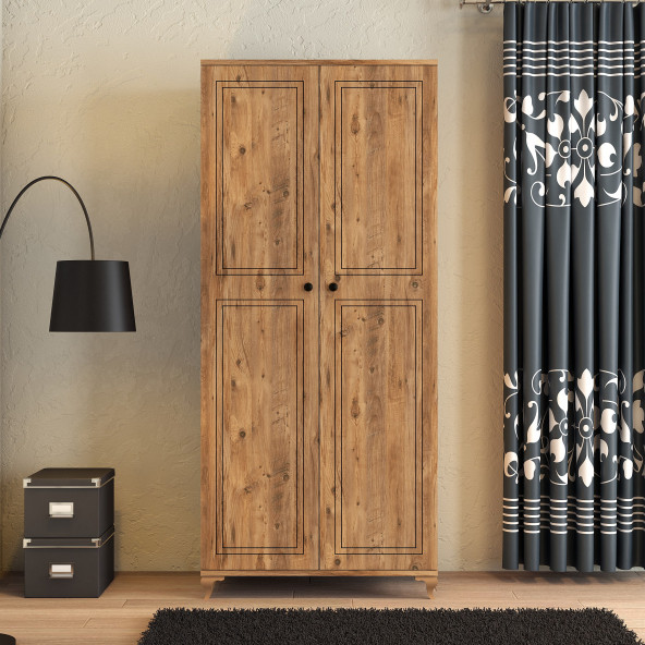 Moxen Mobilya DR2 Askılı Raflı Dolap - 2