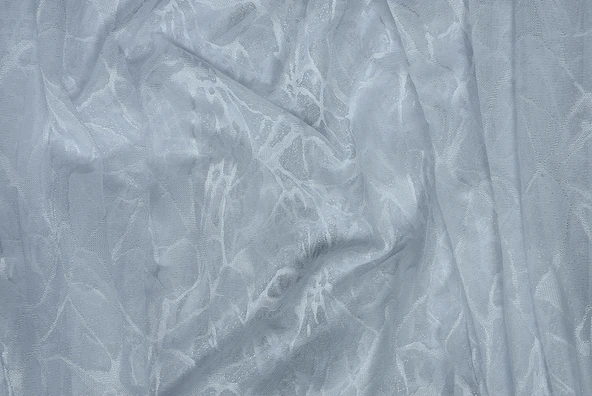 MERMER MODEL KIRIK BEYAZ RENK TEK KANAT Hazır dikilmiş Pileli Fon Perde 300*260 cm - Resim 8