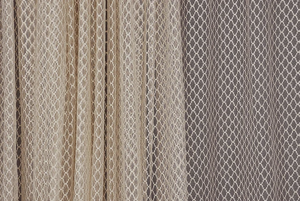 BAKLAVA MODEL VİZON RENK TEK KANAT Hazır dikilmiş Pileli Fon Perde 300*260 cm - Resim 2