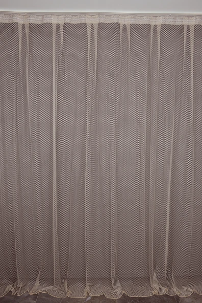 BAKLAVA MODEL VİZON RENK TEK KANAT Hazır dikilmiş Pileli Fon Perde 300*260 cm ürün görseli