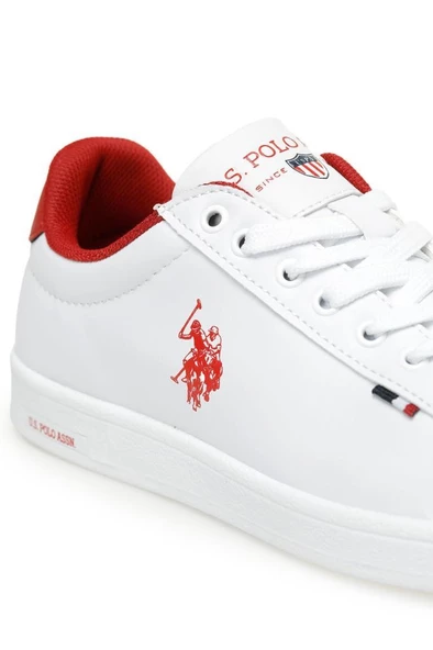 U.S Polo Assn. Franco GSN 3FX 101265961 Kadın Sneaker Ayakkabı Beyaz-Kırmızı 36-40 - Resim 7