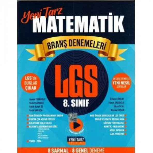 Yeni Tarz Yayınları 8. Sınıf LGS Matematik Branş Denemeleri - Aysun Eseroğlu