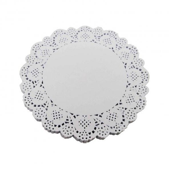 Lidopack Dantel Kağıt Karton Çay Meşrubat Bardak Altlığı - Beyaz -9 Cm -100x 500 Adetlik Paket- Koli