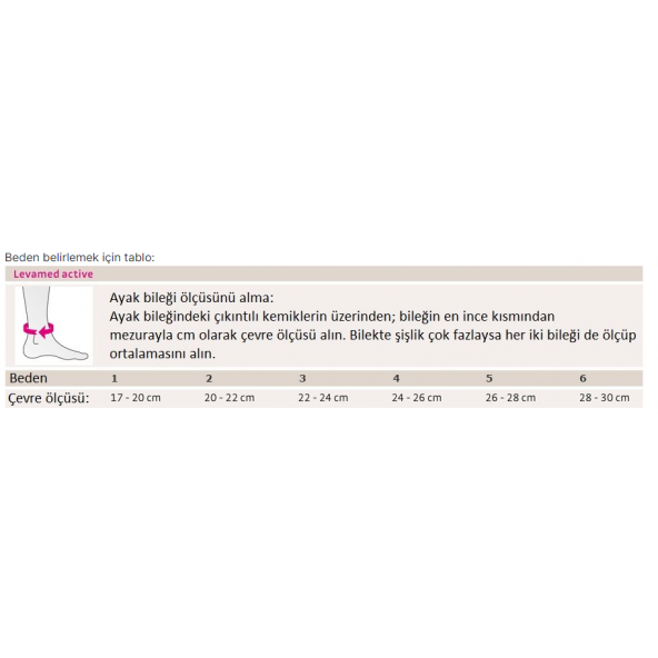 Levamed Active Örme Ayak Bilekliği/SAĞ - 2