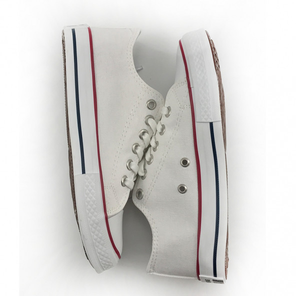 Kadın Converse All Star Ayakkabı Kısa Beyaz - 4