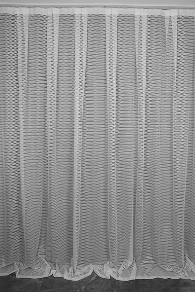 BÜYÜK BAKLAVA MODEL KIRIK BEYAZ RENK TEK KANAT Hazır dikilmiş Pileli Fon Perde 300*260 cm - Resim 2