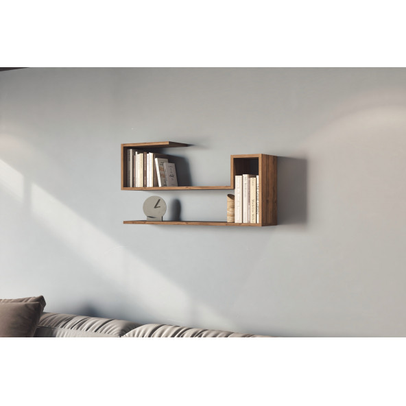 Airy  Duvar Rafı Tesbih Cevizi - 1
