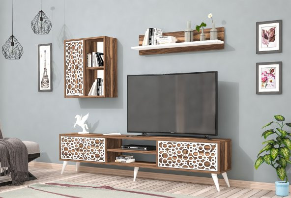 Soft Tv Tv Ünitesi Ceviz Beyaz - 1