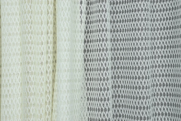 BÜYÜK BAKLAVA MODEL KREM RENK TEK KANAT Hazır dikilmiş Pileli Fon Perde 300*260 cm - Resim 3