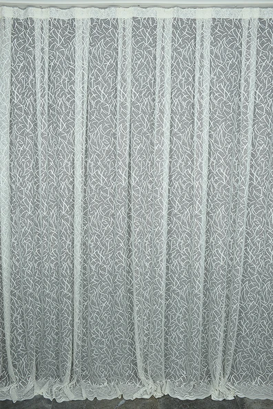 ÇALI MODEL KREM RENK TEK KANAT Hazır dikilmiş Pileli Fon Perde 300*260 cm - Resim 2