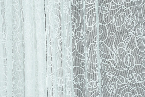 İMZA MODEL KIRIK BEYAZ RENK TEK KANAT Hazır dikilmiş Pileli Fon Perde 300*260 cm - Resim 3