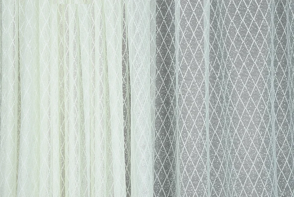 KOZA MODEL KREM RENK TEK KANAT Hazır dikilmiş Pileli Fon Perde 300*260 cm - Resim 2