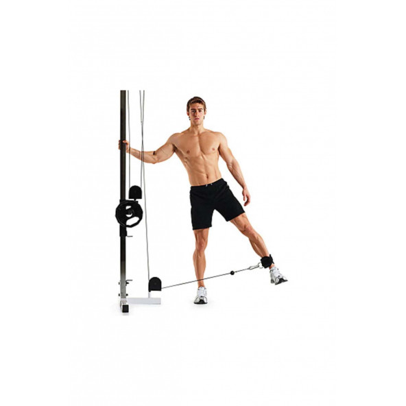 Spor Byfit Ayak Bilek Kayışı D-Ring Fitness Ağırlık Çekiş Aparatı - MAVİ - 5
