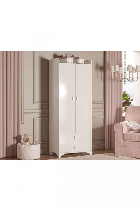 Afilli Afilli Bdlp 048 Swing 2 Kapılı 2 Çekmeceli Dolap Beyaz BDLP048BEYAZ BEBEK