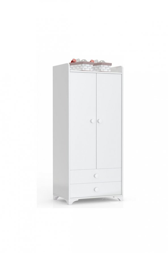 Afilli Afilli Bdlp 048 Swing 2 Kapılı 2 Çekmeceli Dolap Beyaz BDLP048BEYAZ BEBEK - 3