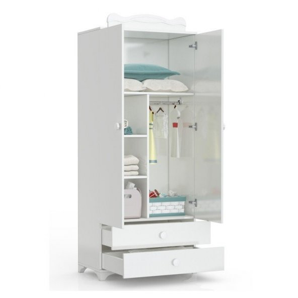 Afilli BBY 970 2 Kapılı Bebek odası Takımı Beyaz Yeni - 4