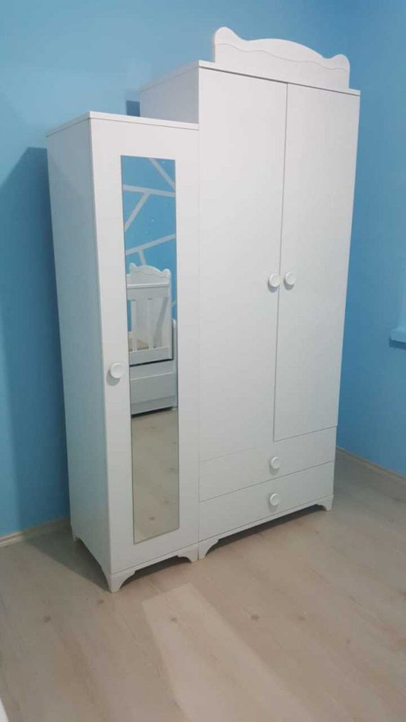 Afilli BBY 950 Büyüyebilen 3 Kapılı Bebek Odası Takımı Beyaz - 2