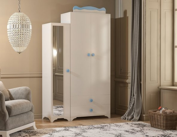 Afilli BBY 950 Büyüyebilen 3 Kapılı Bebek Odası Takımı Mavi - 2