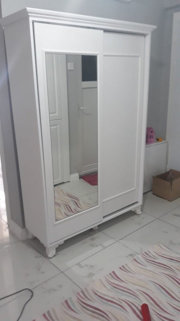 Afilli Tamamı Mdf Lisa Aynalı Ve Sürgülü Portmanto - 4