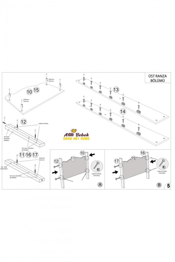 Afilli Afilli Ranza Ikili Ayrılabilen Mdf Profilli 90x190 Sonomo - 5