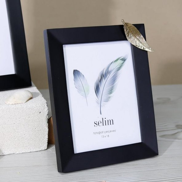 Crearthome 13x18 Yapraklı Çerçeve Siyah Altın  SCRV 124SYA84RS - 3