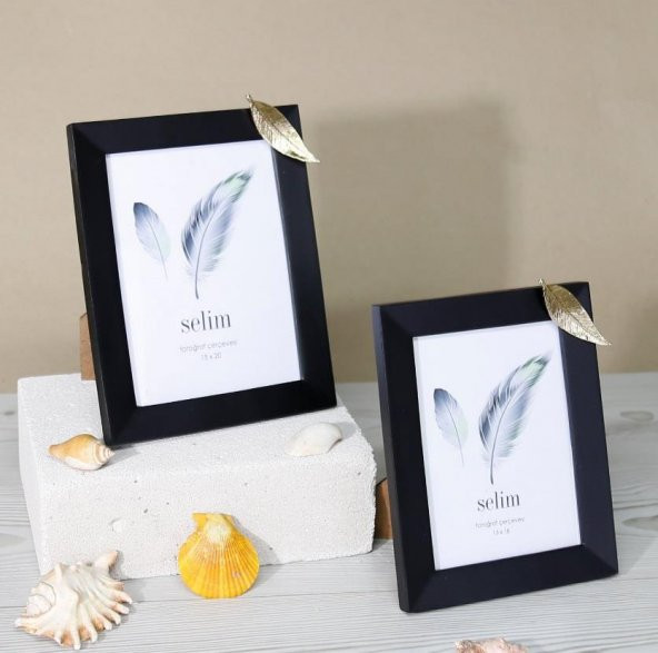 Crearthome 13x18 Yapraklı Çerçeve Siyah Altın  SCRV 124SYA84RS - 4