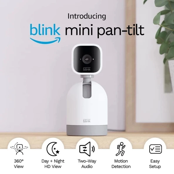Blink Mini Pan-Tilt Kamera - Dönen İç Mekan Kamerası Beyaz - 2