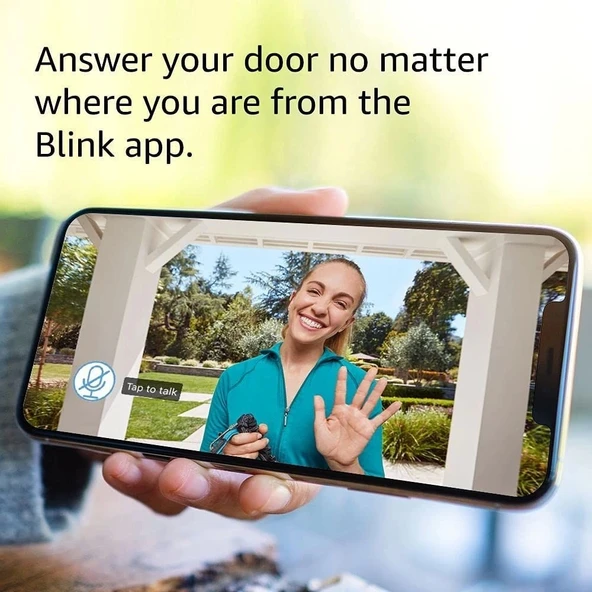 Blink Görüntülü Kapı Zili - İki Yönlü Ses Video - Siyah - 3